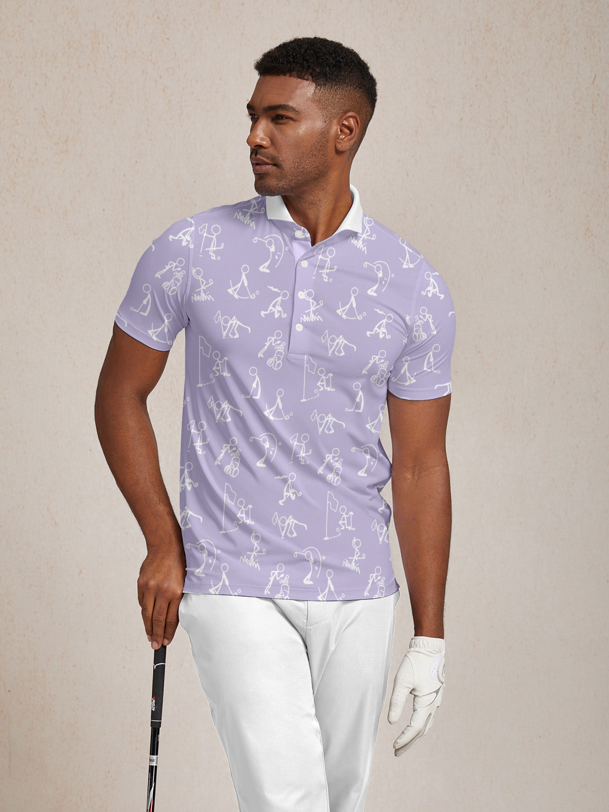 Hyper-prep Men's Ribbed Collar Polo Top UPF50+