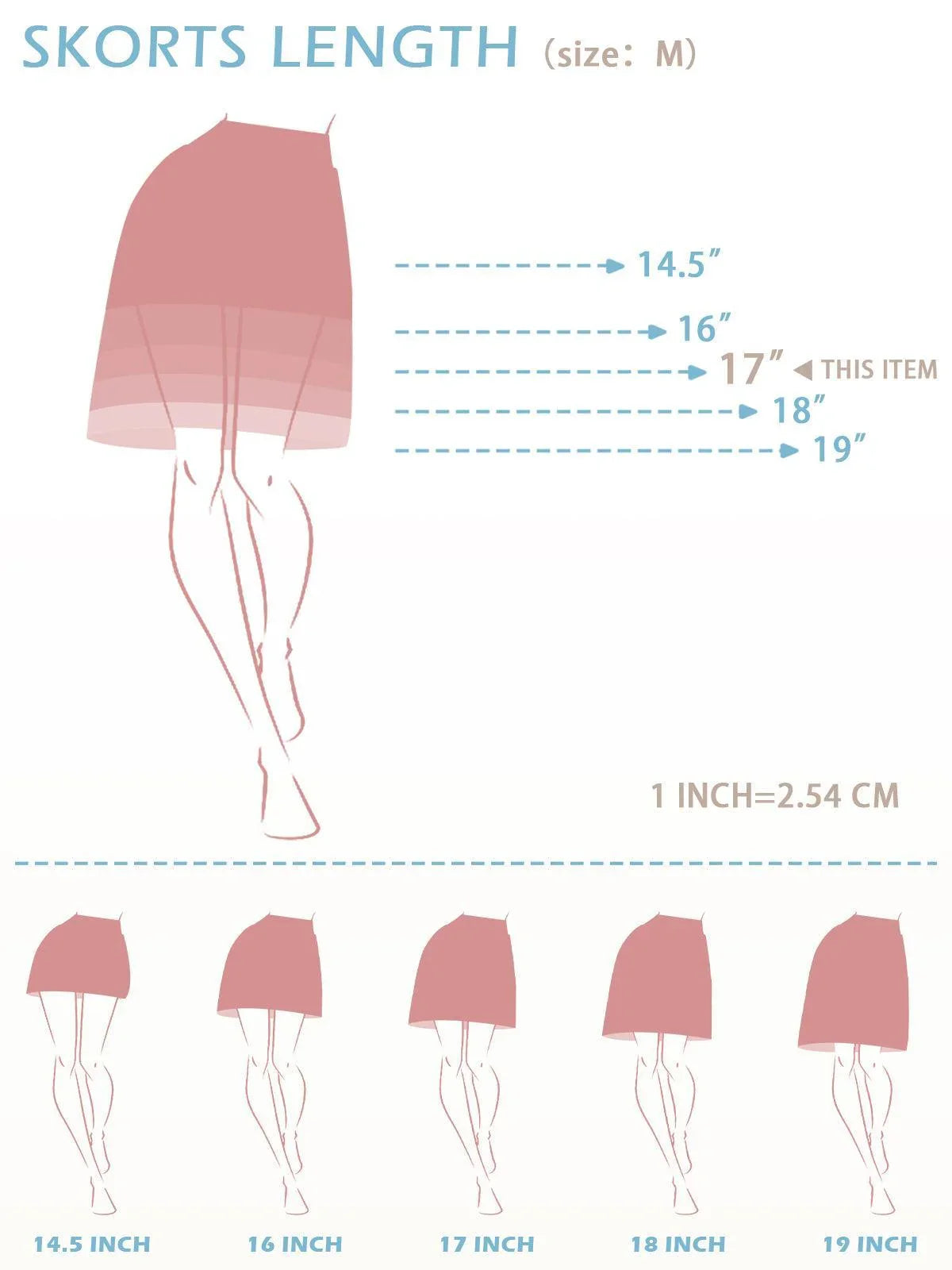 베이직 17인치 하이웨이스트 플리츠 스커트 UPF50+