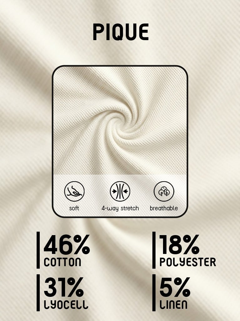 Robe sans manches en piqué 92,7 cm avec finitions Crisp Couture