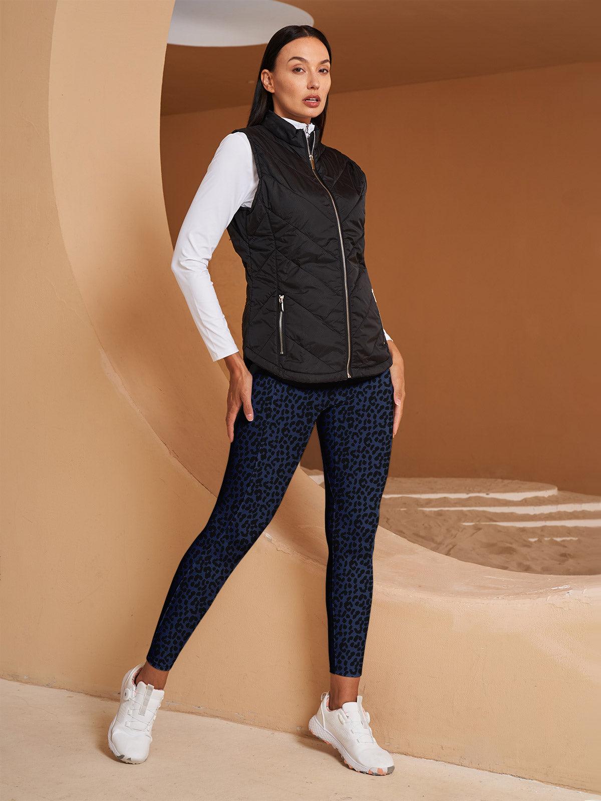 More Than Basic Leggings de golf de leopardo de 35 pulgadas