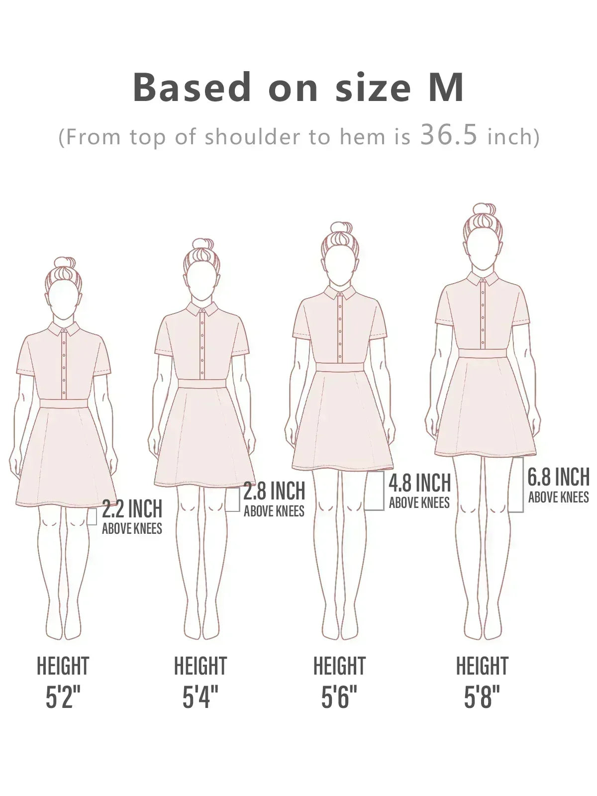 More Than Basic Vestido A-Line de Manga Larga 36.5 Pulgadas UPF50+