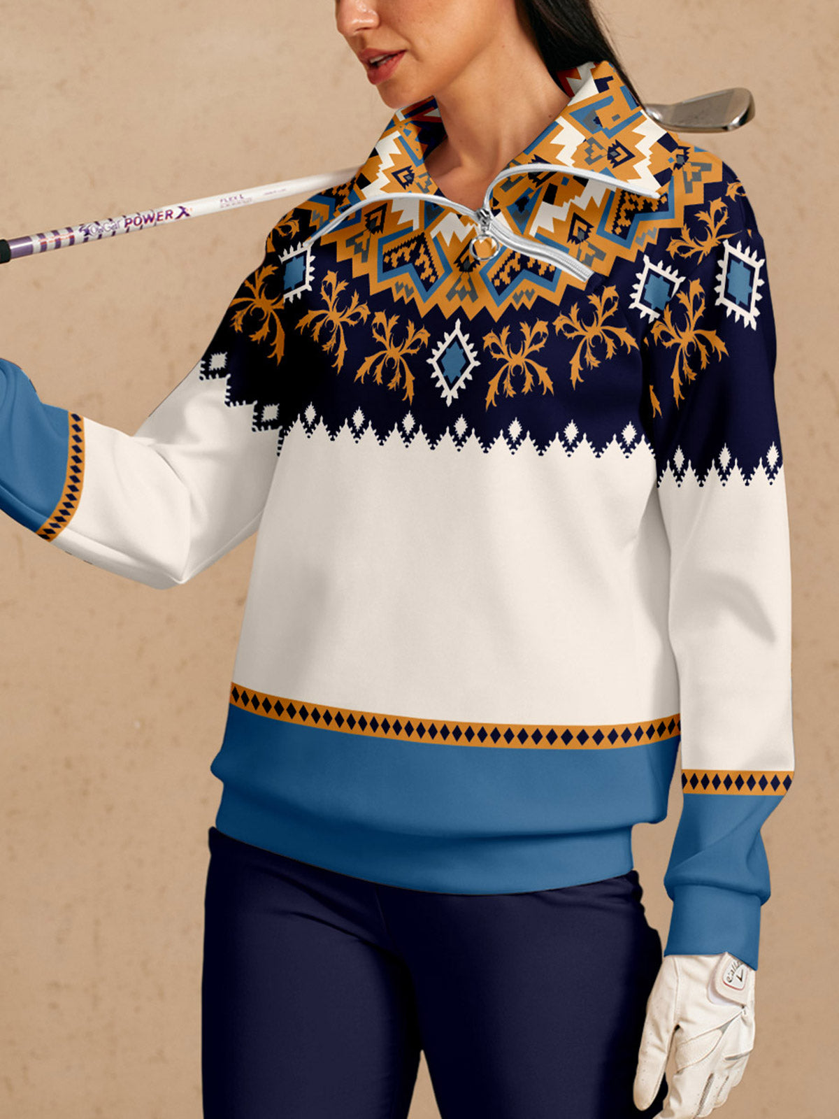 Sweat-shirt de golf Baroque audacieux