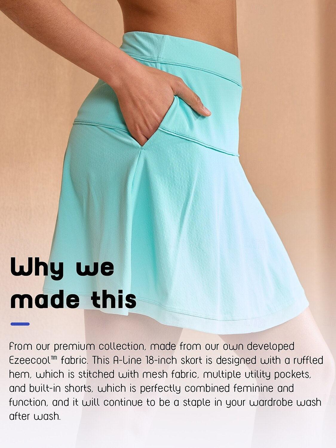 Premium 18,5 Zoll A-Linien Mesh Skort UPF50+