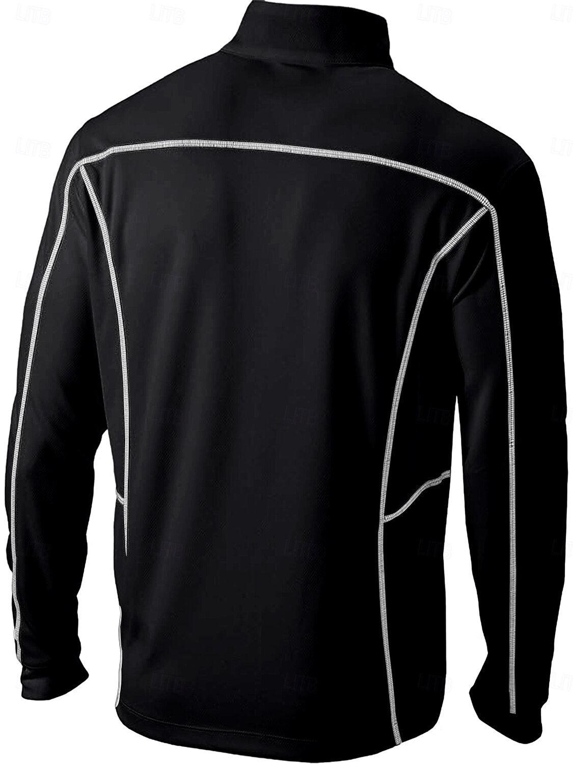Más Que Una Camisa Básica de Golf para Hombre con Cuello Cuarto Cremallera UPF50+