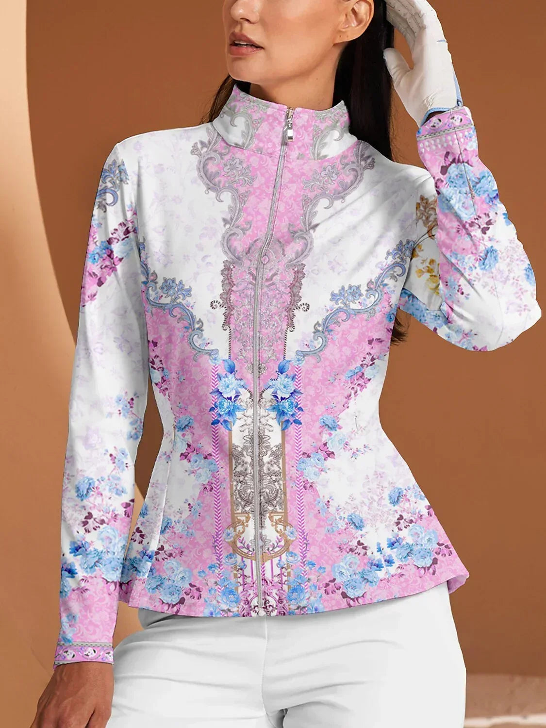 Chaqueta de golf con volantes y protección solar Botanical Energy