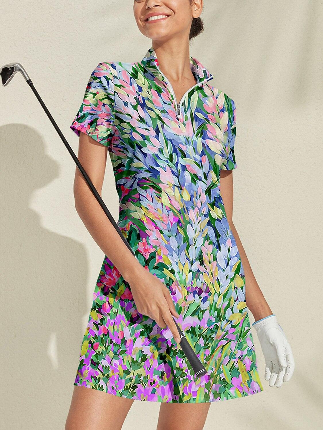 Botanical Energy Short Sleeve 36.5 Inch Dress UPF50+