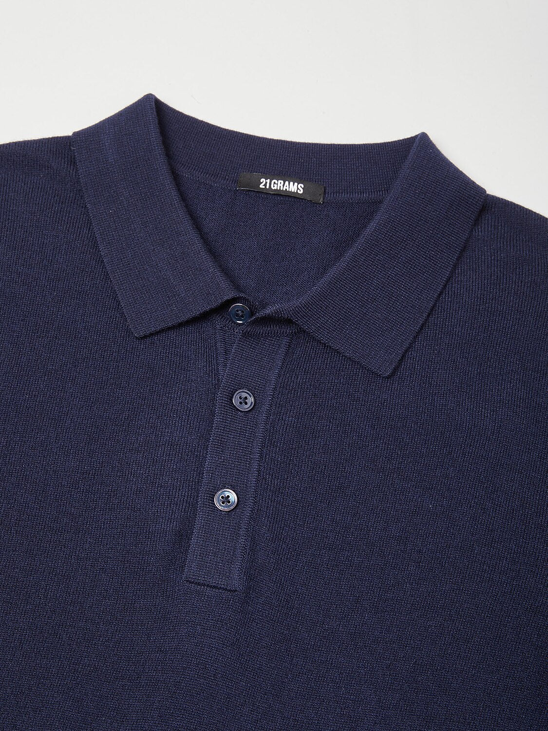 Aqua Wool Camisa Polo de Manga Larga para Hombre