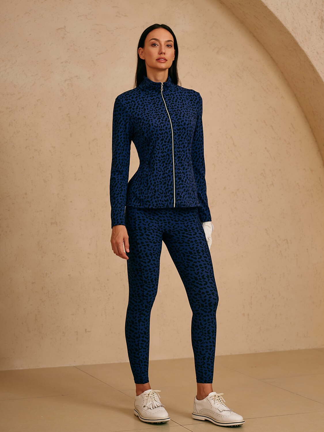 More Than Basic Ruffle Leopard Golf Jacket