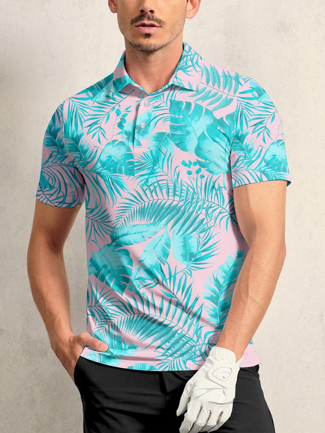 Hyped-Up Tropical Poloshirt für Herren, LSF 50+