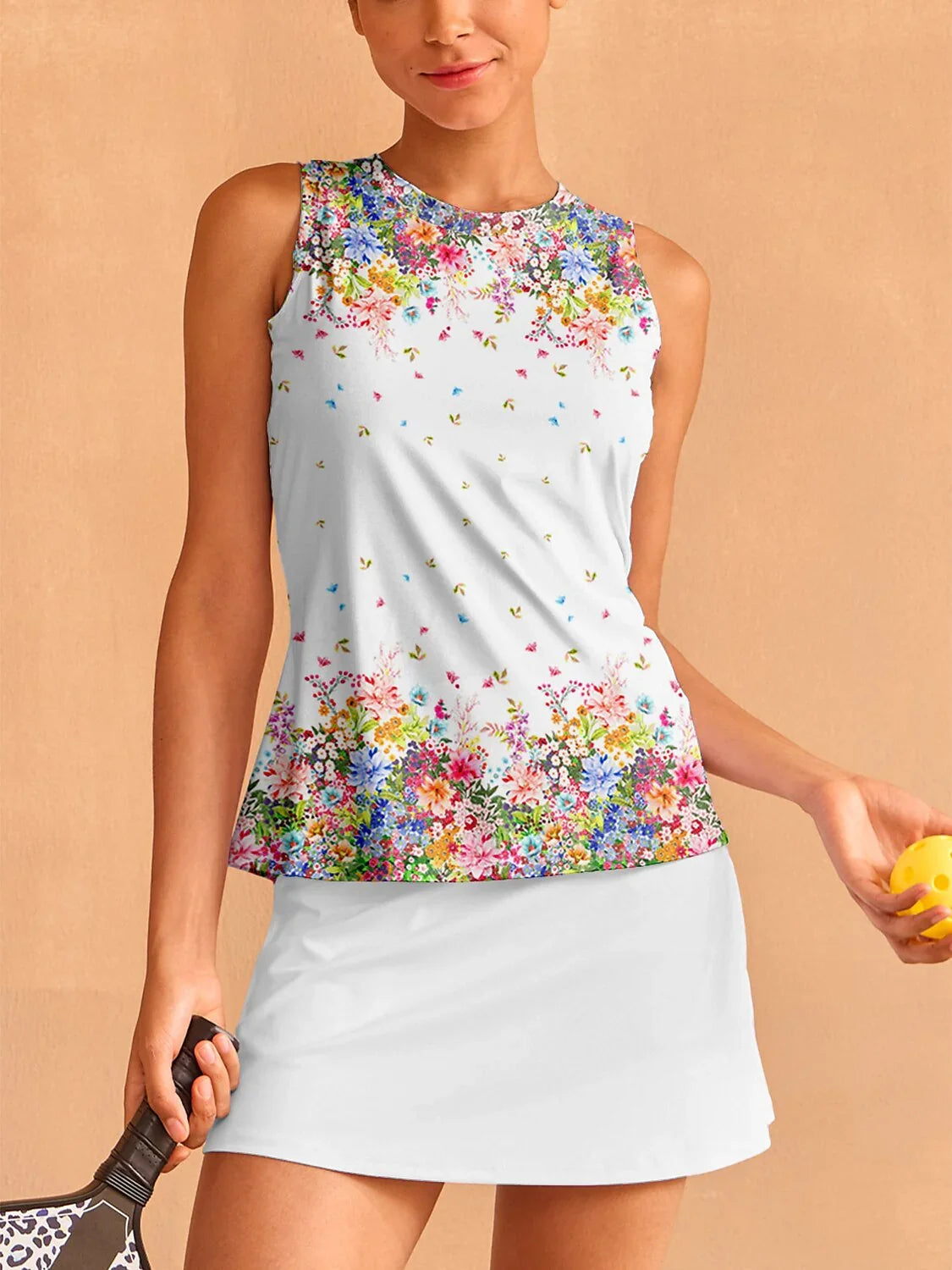 Botanical Energy Rüschen-Tanktop für Pickleball & Tennis