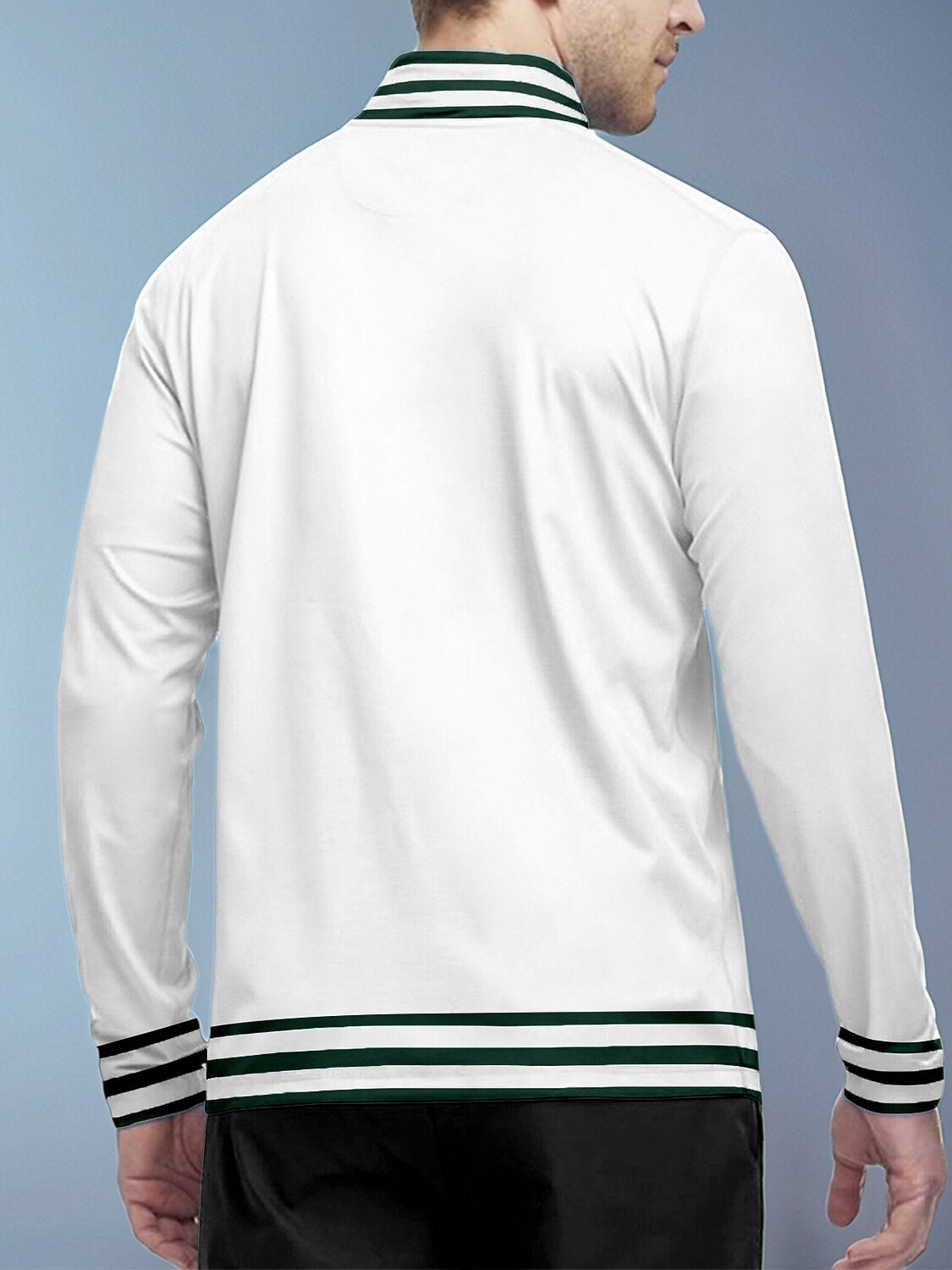 Camisa de golf para hombre con cremallera de un cuarto UPF50+