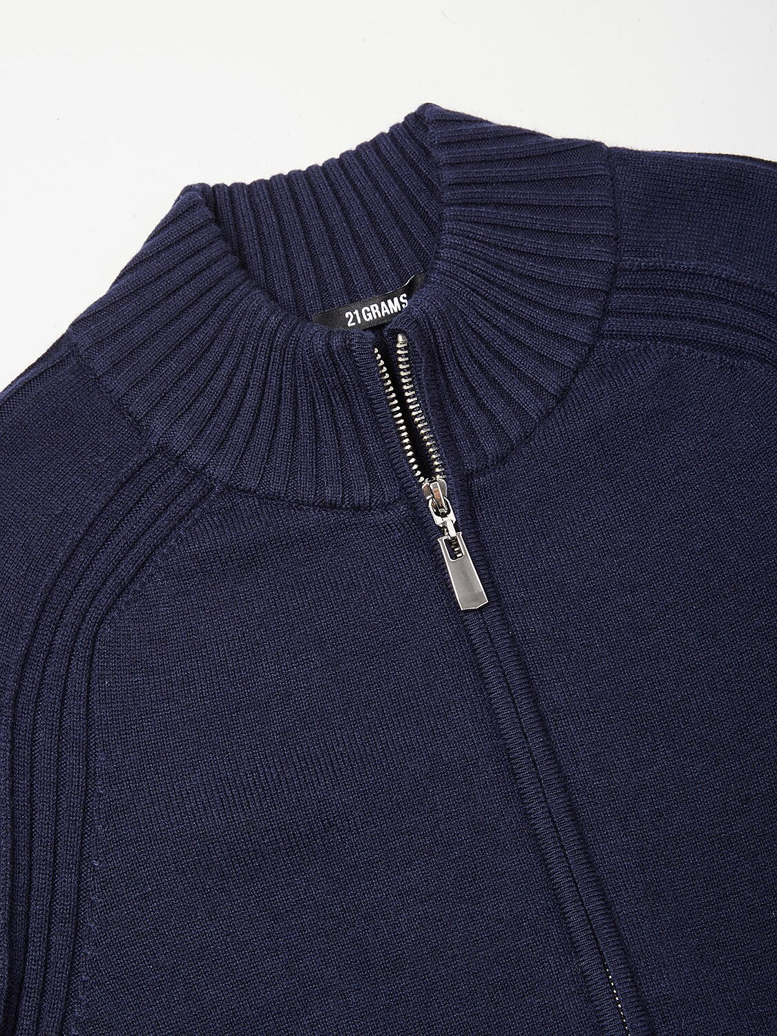 Aqua Wool Men's Dual-Zip Long Sleeve Sweater