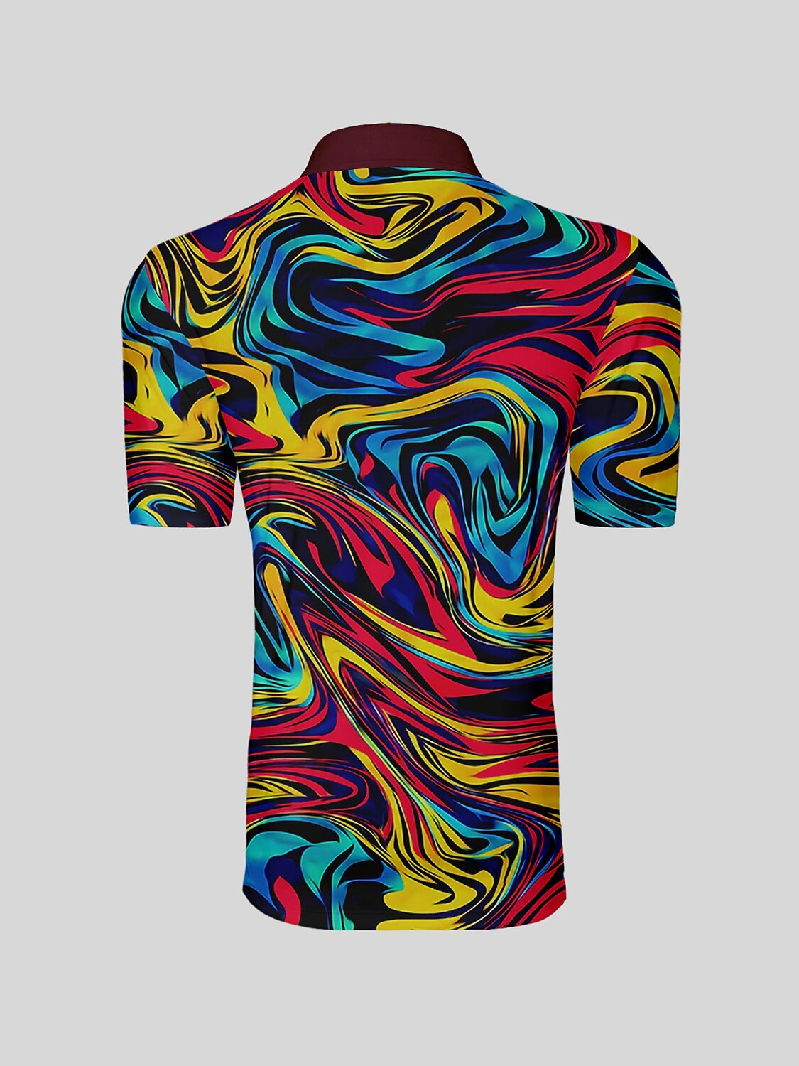 Inked Skins Polo para Hombre con Cuello Acanalado UPF50+
