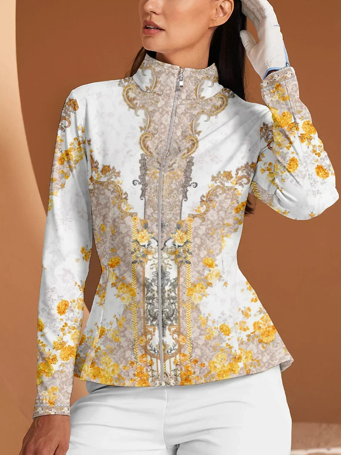 Chaqueta de golf con volantes y protección solar Botanical Energy