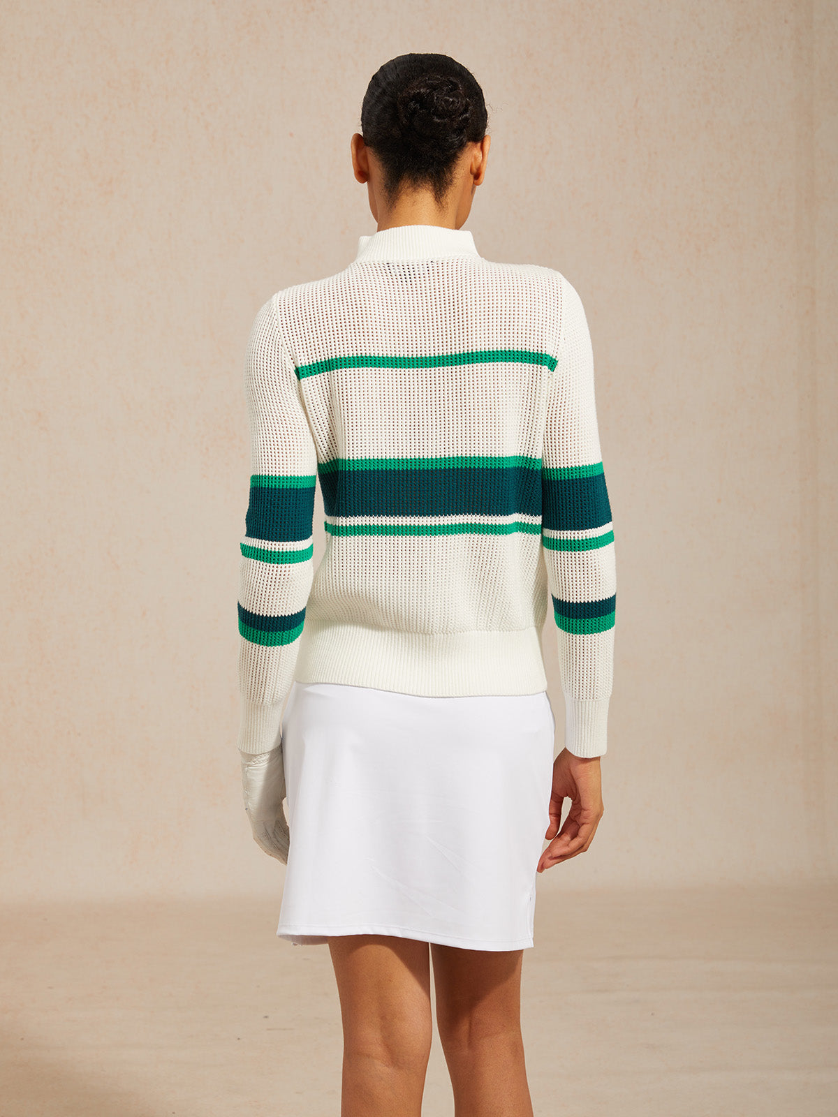 More Than Basic Long Sleeve Color Block Knit Jacket