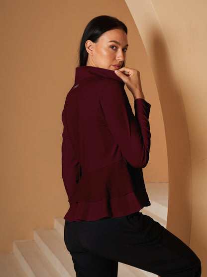 Chic Ruffle Golf Chaqueta Sun Protection Ropa Golf Mujer