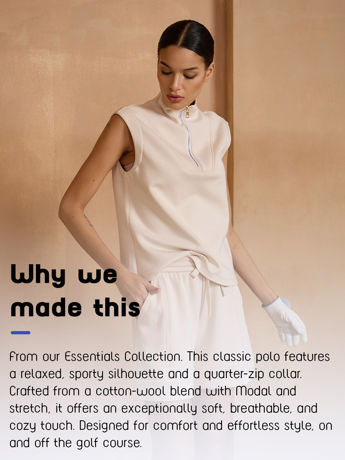 UltraSoft Sleeveless Quarter Zip Tank