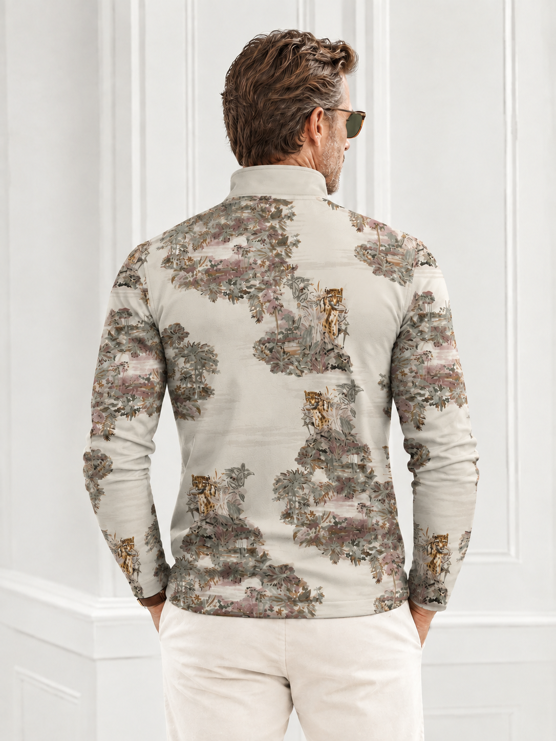Botanical Energy Men's Golf Shirt Quarterzip UPF50+