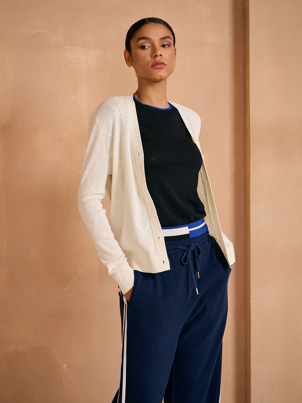 More Than Basic Long Sleeve Signature Textured Cardigan