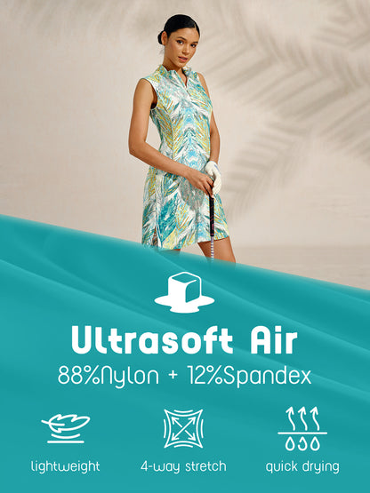 Ultrasoft Premium Sleeveless Mock Neck 35.5 Inch Dress UPF50+