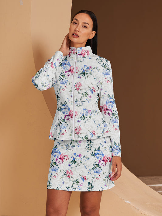 Pretty Feminine Ruffle Golf Jacket Sun Protection