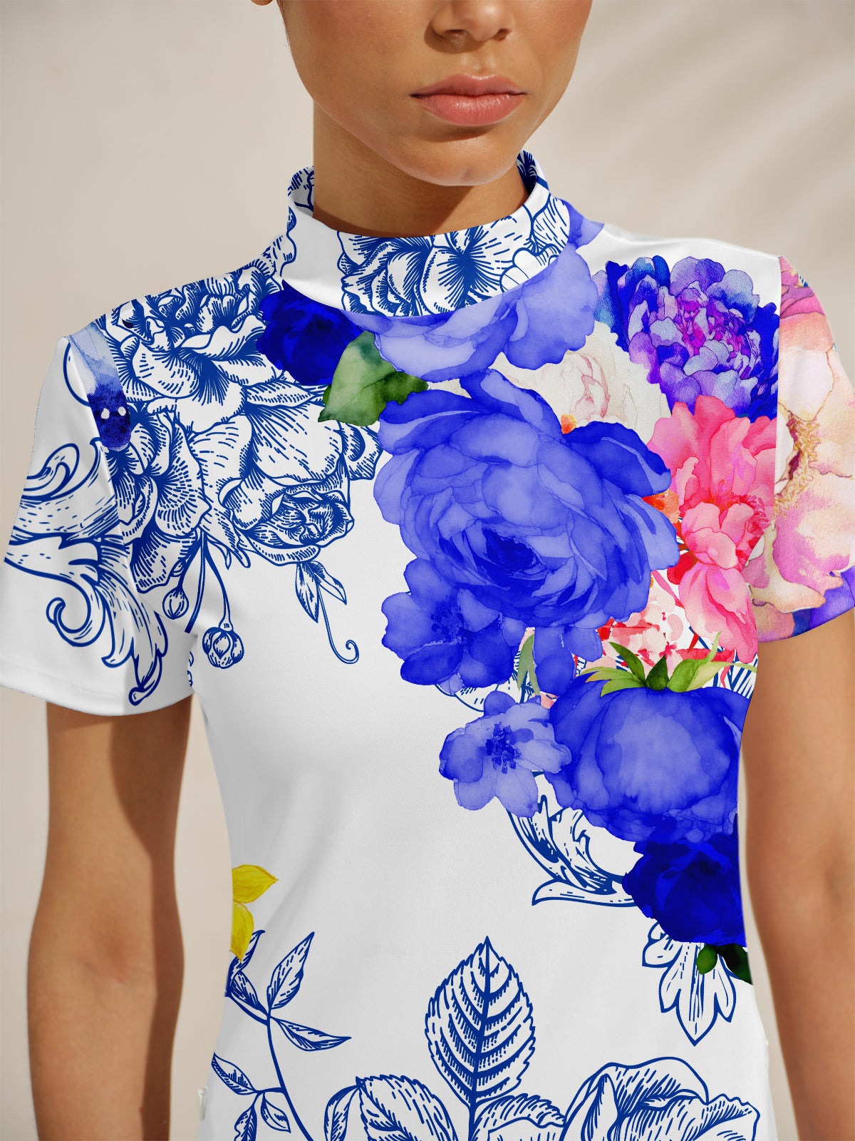 Botanical Energy Ruffle 35.5 Inch Dress For Golf Pickleball & Tennis