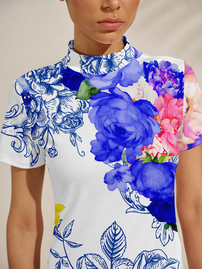 Botanical Energy Ruffle 35.5 Inch Dress For Golf Pickleball & Tennis