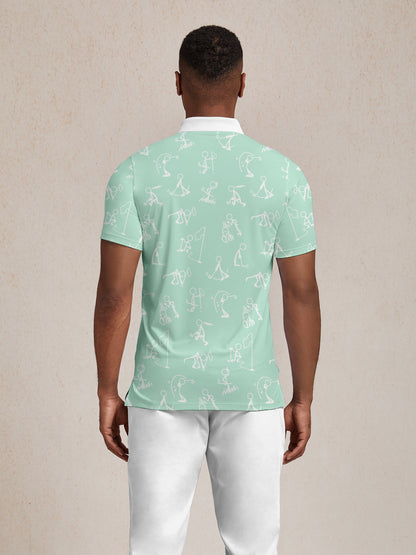 Hyper-prep Heren Ribkraag Polo Top UPF50+