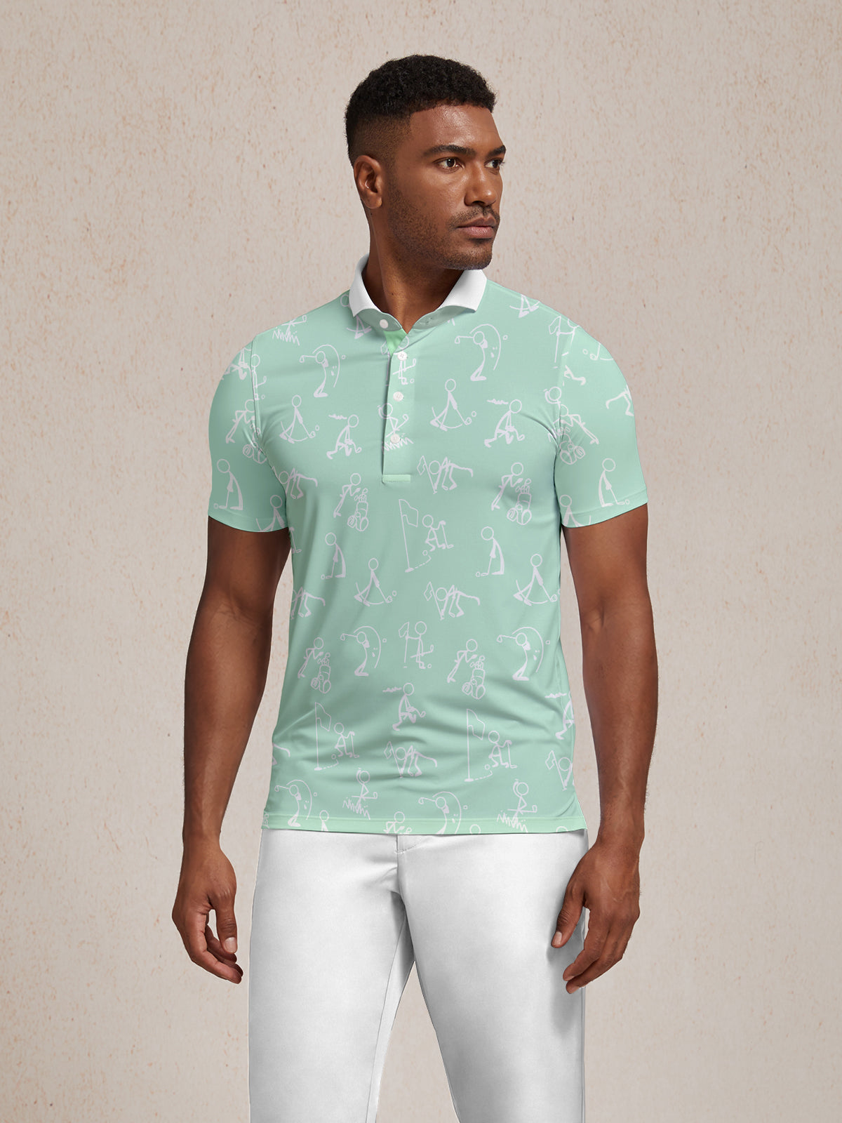 Hyper-prep Heren Ribkraag Polo Top UPF50+