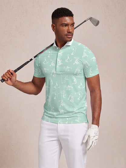 Hyper-prep Heren Ribkraag Polo Top UPF50+