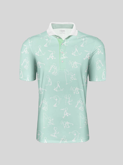 Hyper-prep Heren Ribkraag Polo Top UPF50+