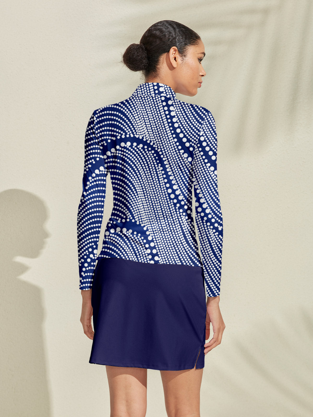 Hyper-prep Camiseta de Golf con Cuello Cuarto Cremallera UPF50+