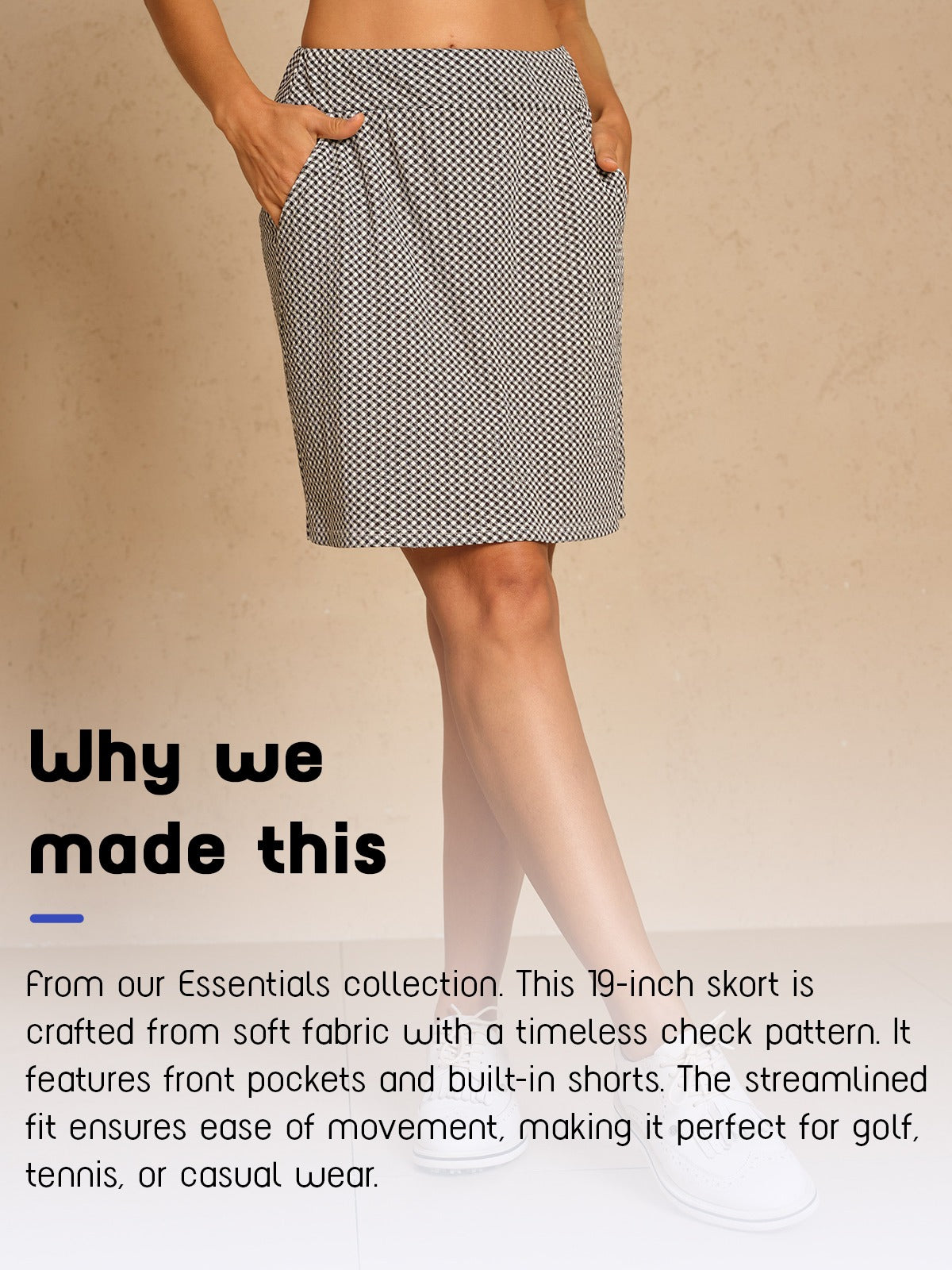 Navycore 19 Inch Texture Golf Skort