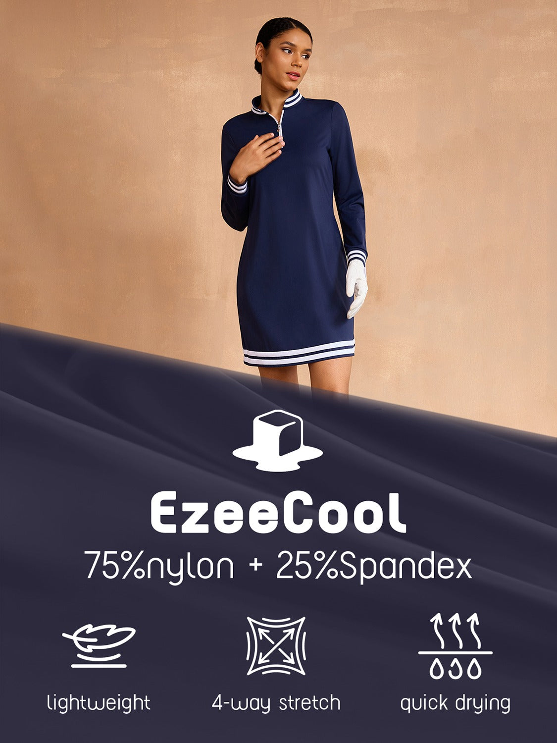 Vestito Navycore a Maniche Lunghe 36,5 Pollici UPF50+