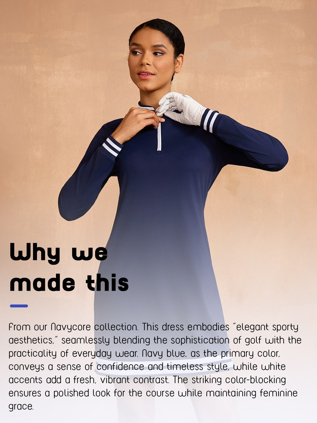 Vestito Navycore a Maniche Lunghe 36,5 Pollici UPF50+