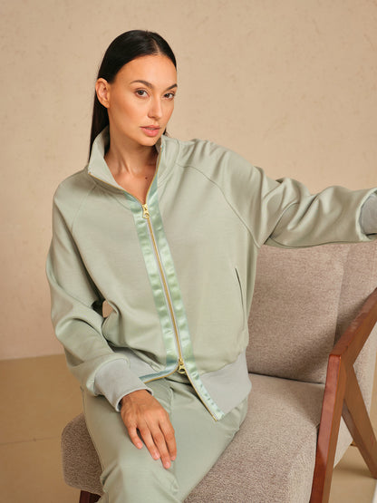 Chaqueta de manga larga UltraSoft con ribetes