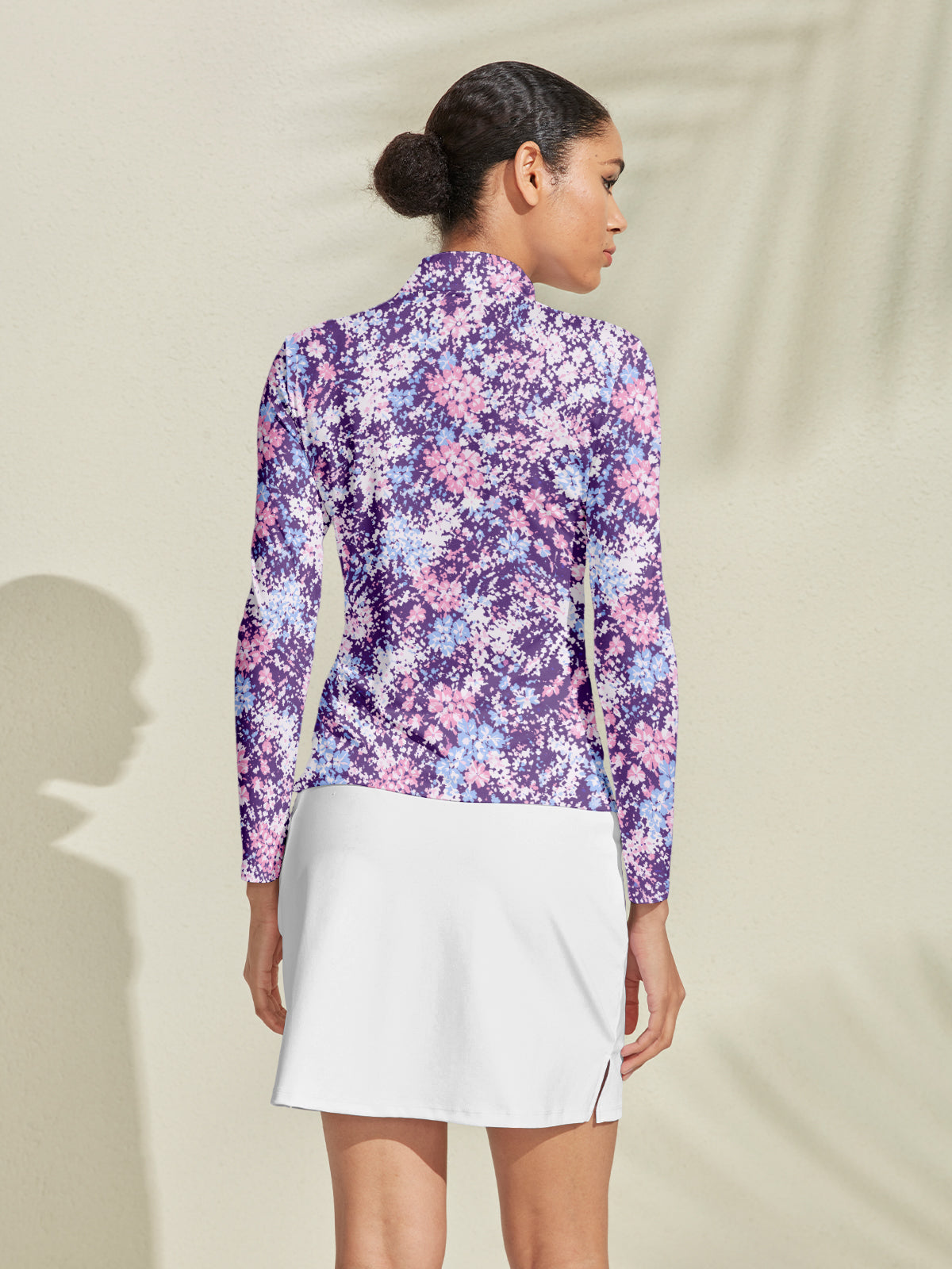 Botanical Energy Silky Golf Shirt Quarterzip UPF50+