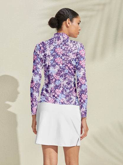 Botanical Energy Silky Golf Shirt Quarterzip UPF50+