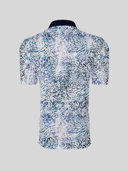 Wildlife Party Herren-Poloshirt mit Rippkragen, UPF50+