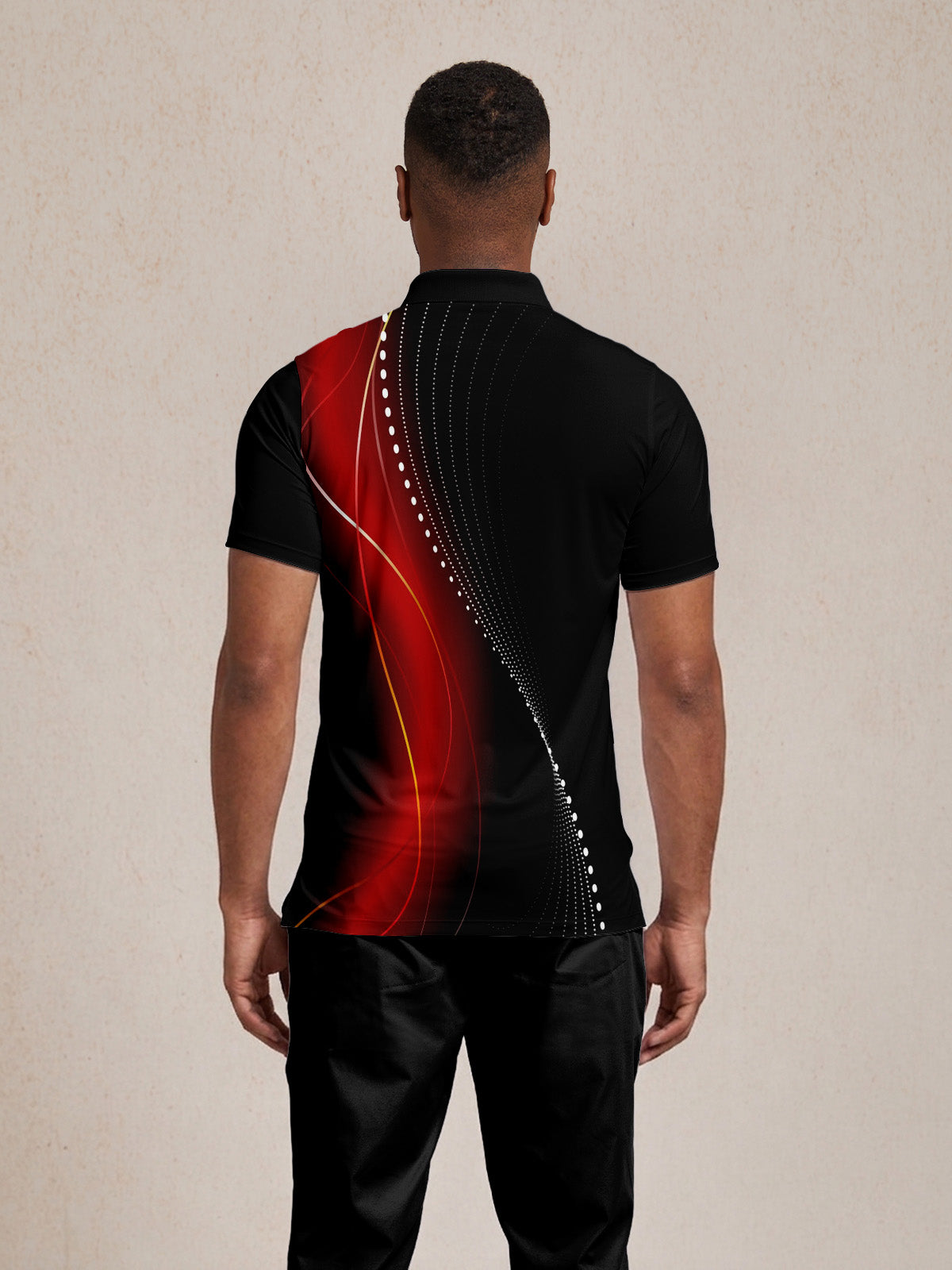 Polo homme col côtelé effet aérographe UPF50+
