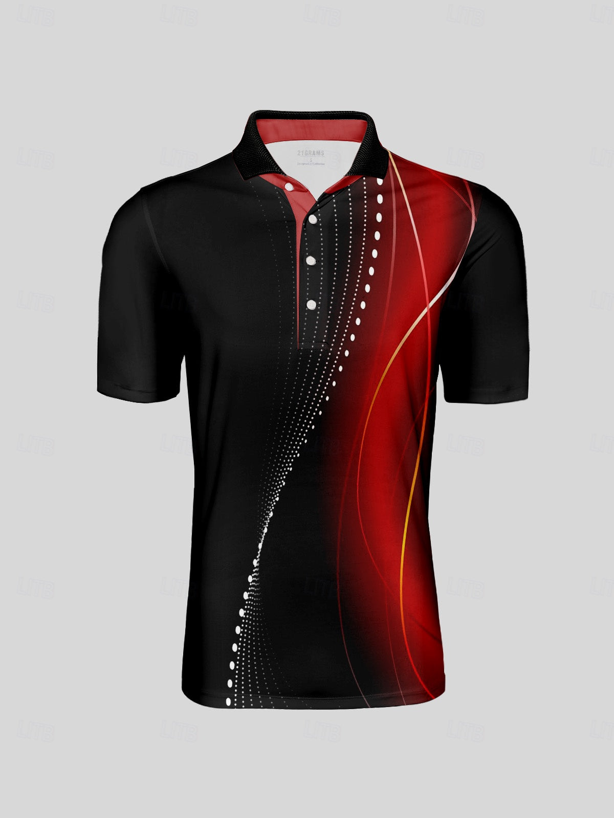 Polo homme col côtelé effet aérographe UPF50+