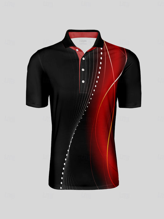 Polo da uomo con collo a coste Air Brush UPF50+
