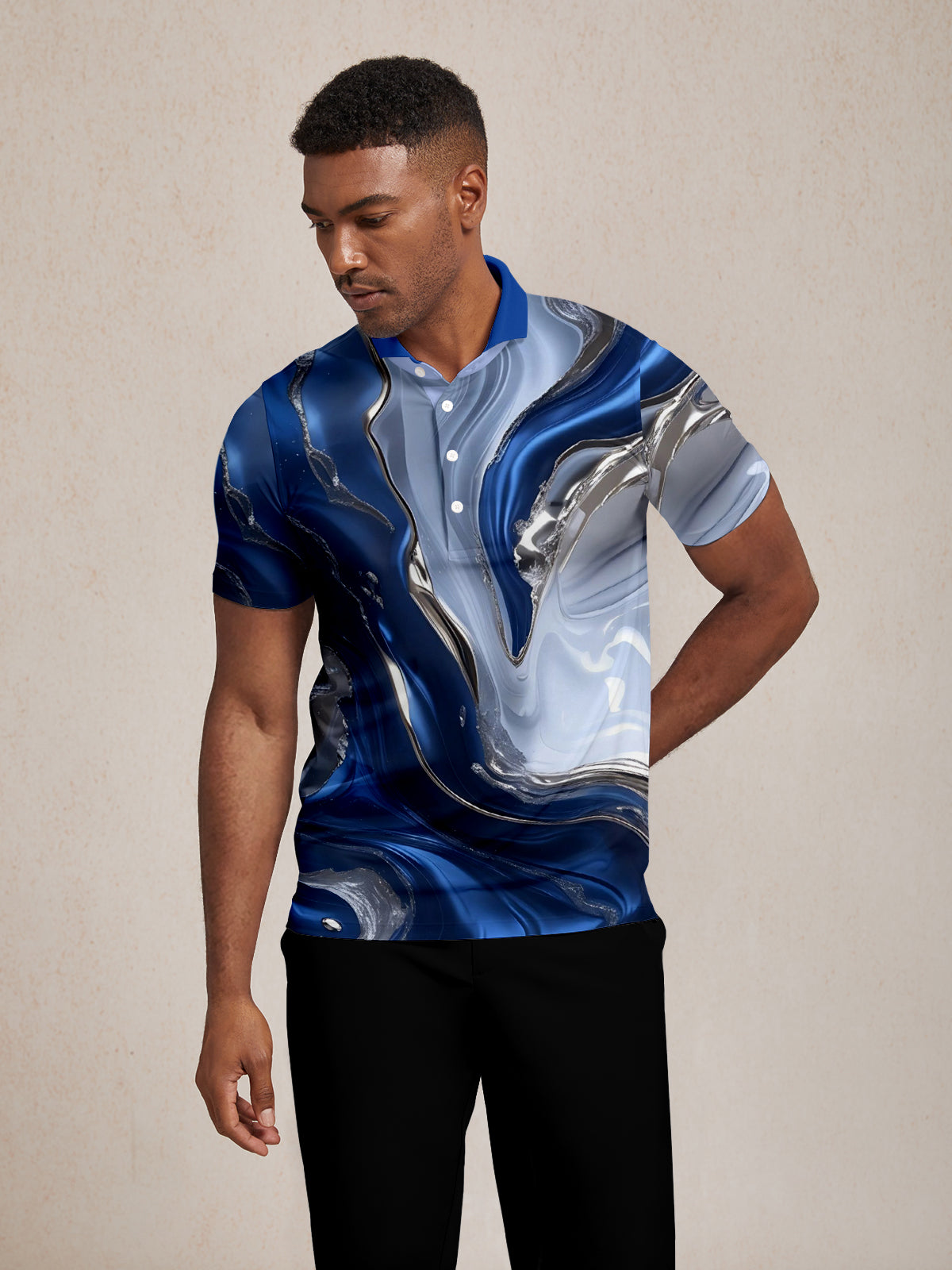 Inked Skins Heren Polo met Geribde Kraag UPF50+