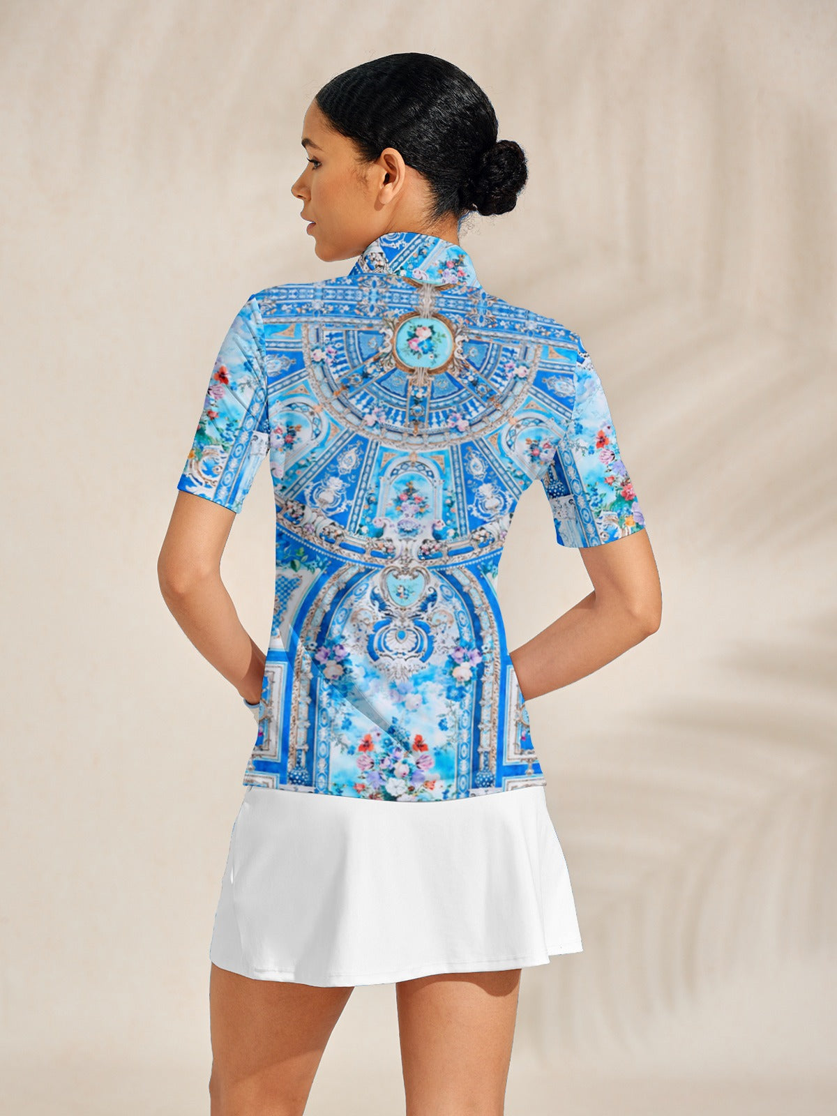 Bold Baroque Golf Shirt Quarterzip UPF50+