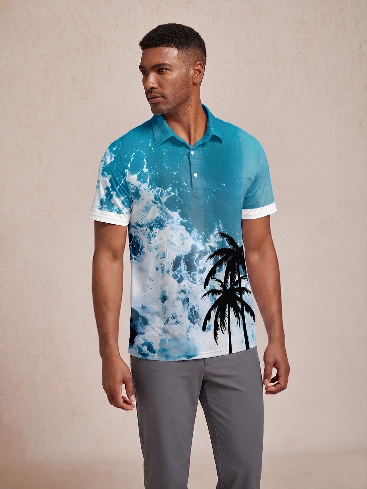 Polo para hombre tropical con protección UPF50+