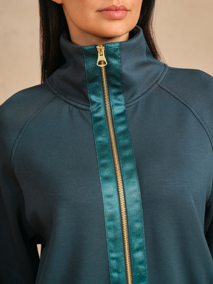 Chaqueta de manga larga UltraSoft con ribetes