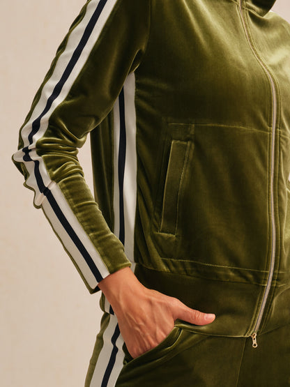 UltraSoft ベルベット長袖フルジップジャケット