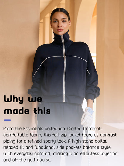 UltraSoft Wool Trimmed Full Zip Jacket