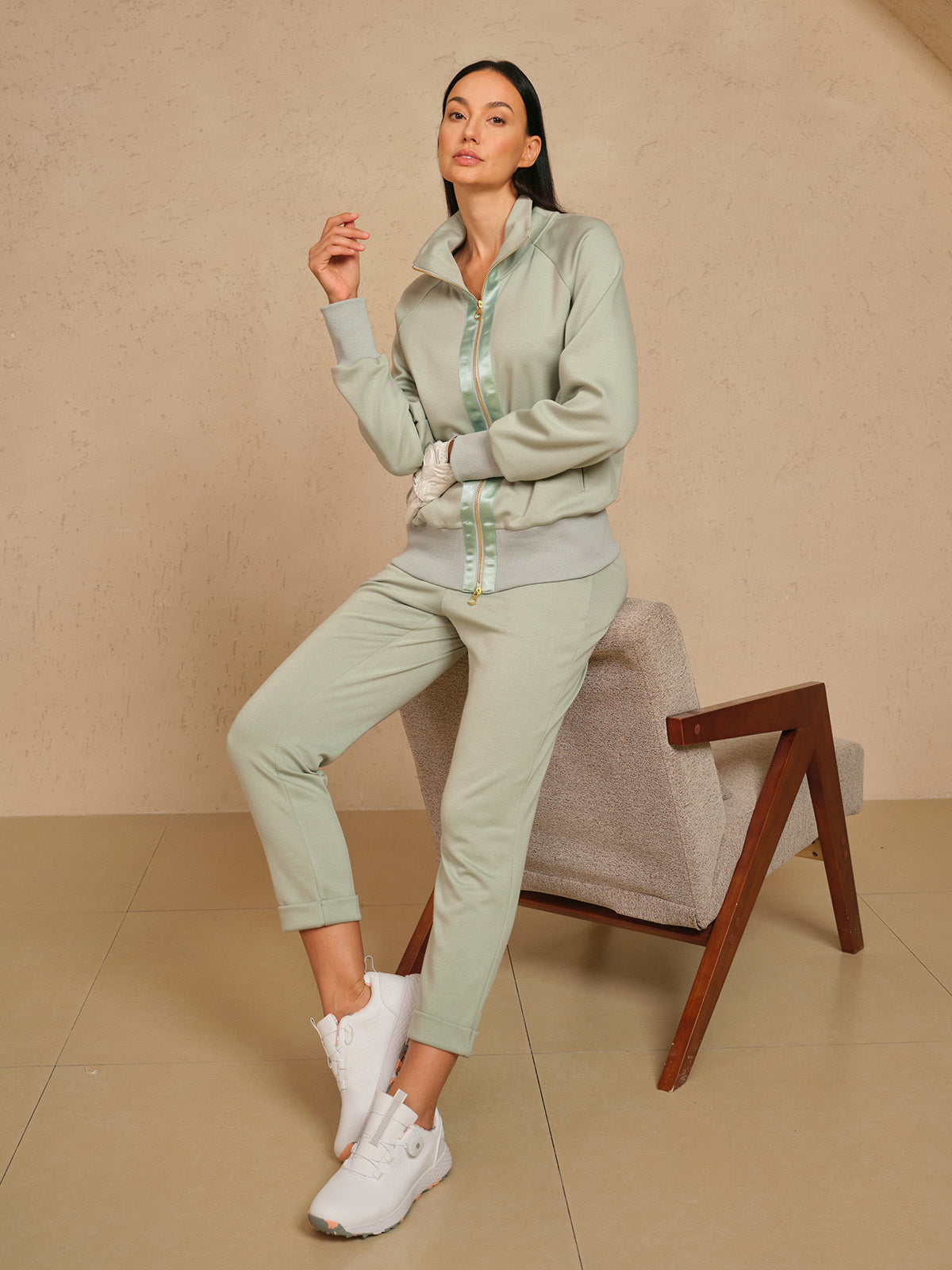 Chaqueta de manga larga UltraSoft con ribetes