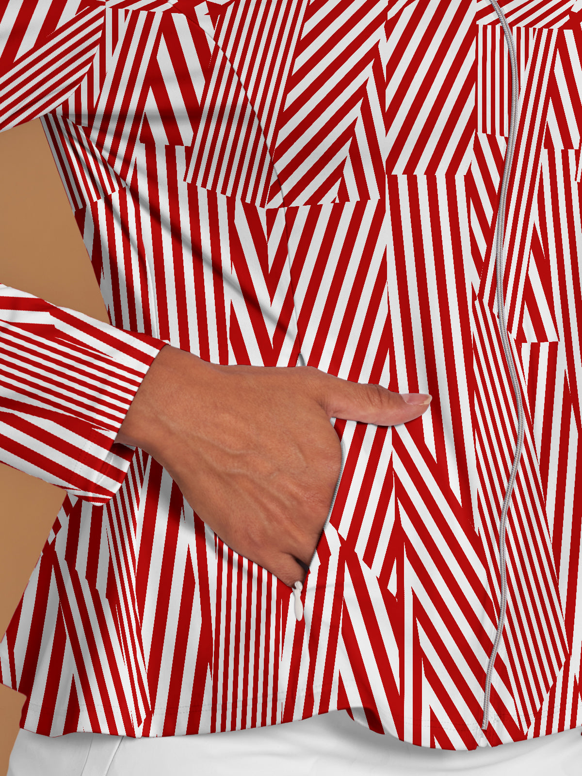 Playful Nautical Ruffle Golf Jacket Sun Protection